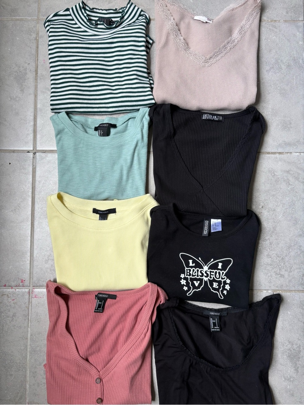 Cropped Baby Tees - Cotton On, H&M, Forever 21